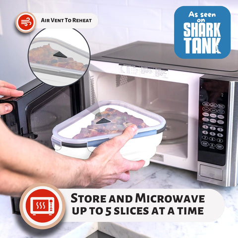 Pizza Pack divider trays keep slices separated and ready to reheat.