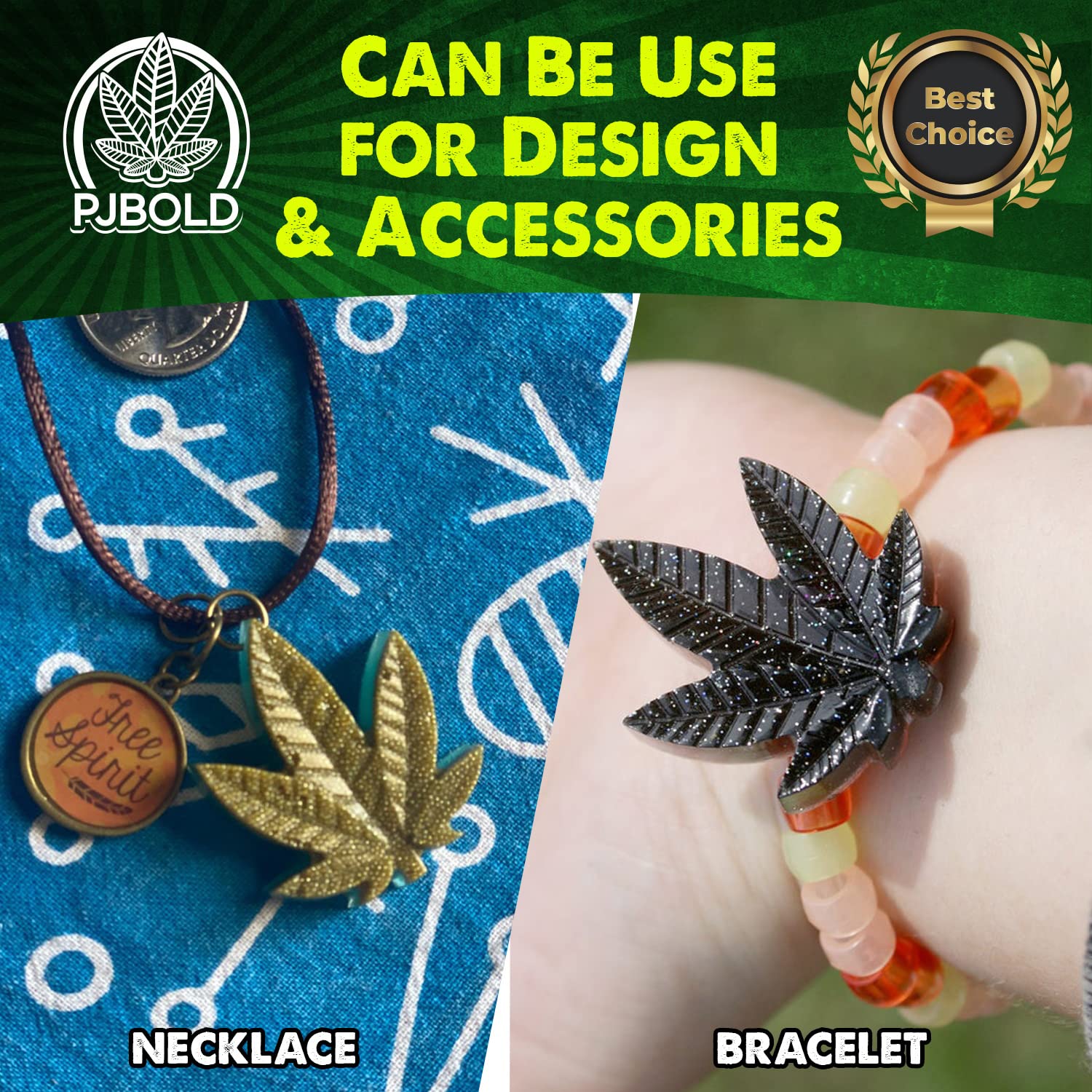 PJ Bold kitchen leaf mold for gummies and toppers.