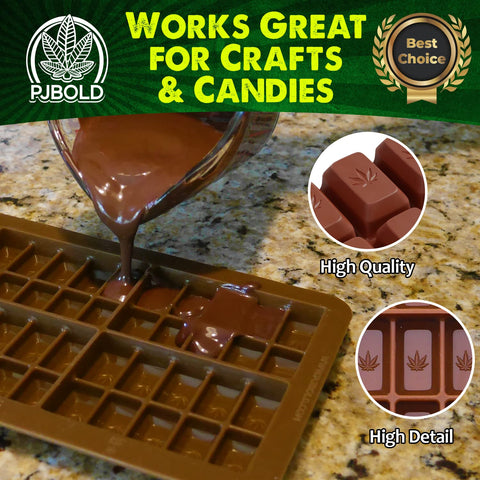PJ Bold leaf mold close-up reveals intricate chocolate detailing