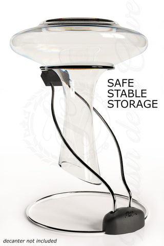 Plaisir de la Cave anti-slip black PVC top protects decanter from scratches