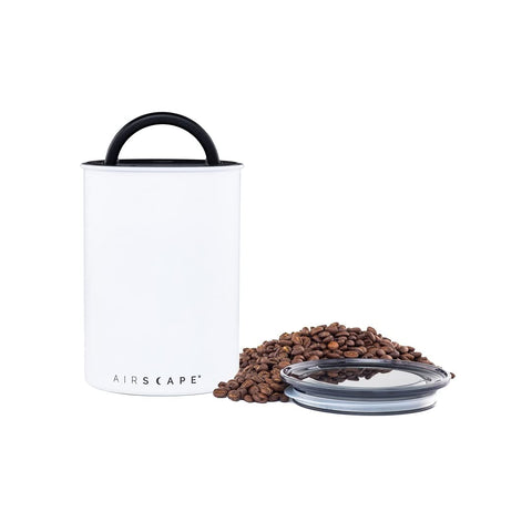 Planetary Design Airscape canister inner plunger in action removes air for fresher coffee.