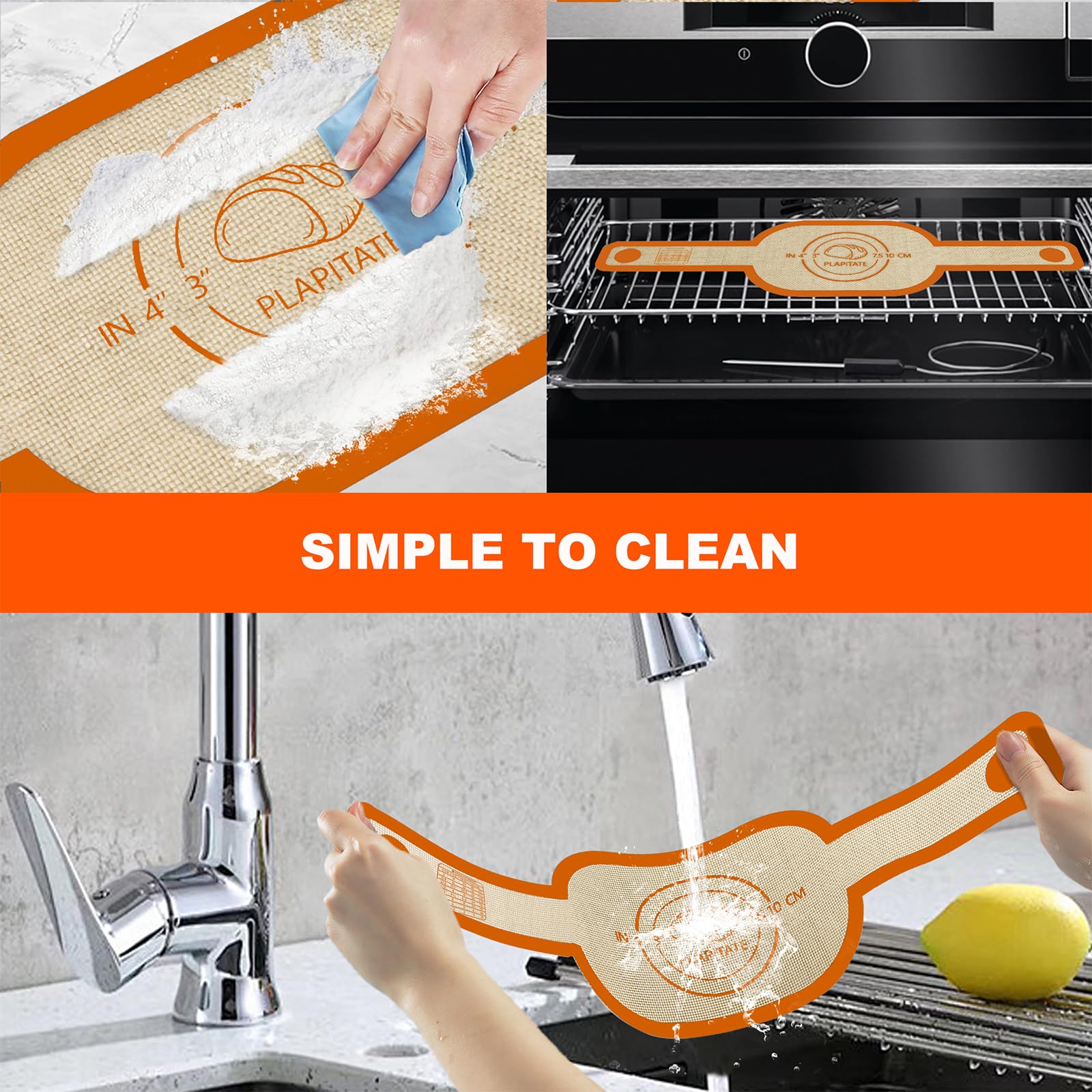 PLAPITATE bread sling orange heat-resistant design with even heat distribution