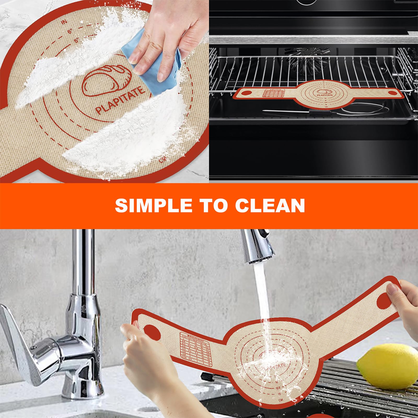 PLAPITATE silicone bread sling easy to clean and dishwasher safe.