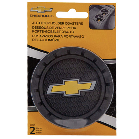 Officially licensed Chevy bowtie coaster, durable PVC, easy to clean and reuse.