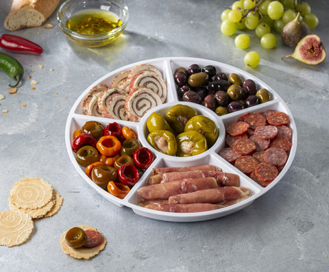 Plasticpro 12-inch platter offers durable, reusable serving for casual meals
