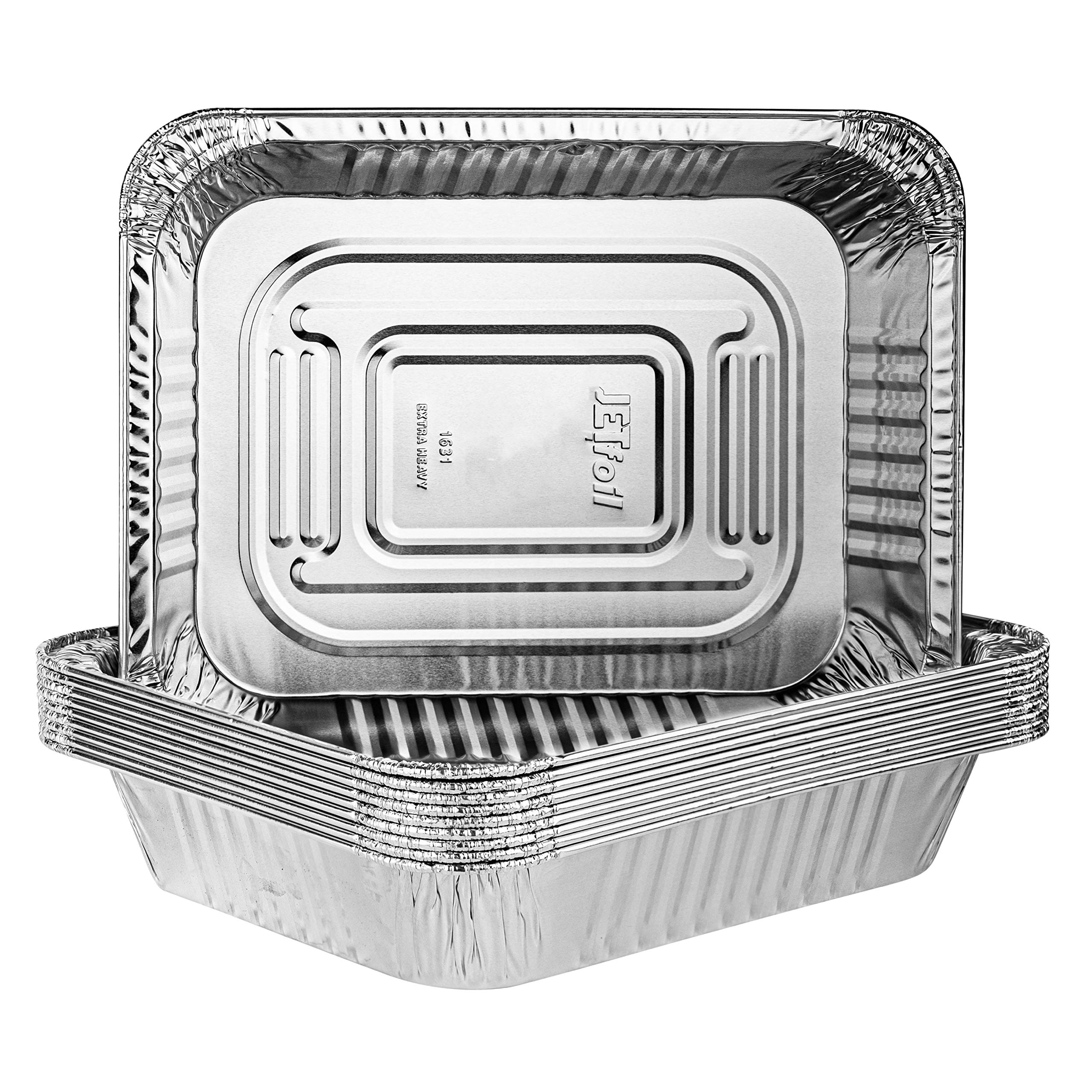 Plasticpro 9x13 half-size pan for baking and easy cleanup.