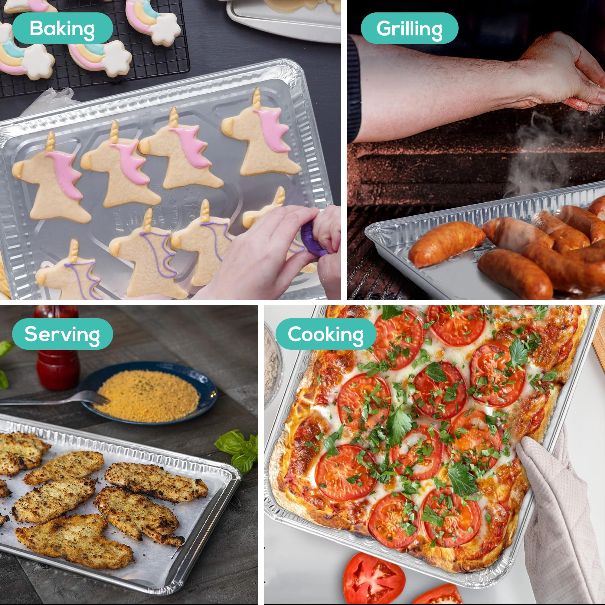 PLASTICPRO cookie sheets 13x17 ideal for cookies and sheet-pan meals.