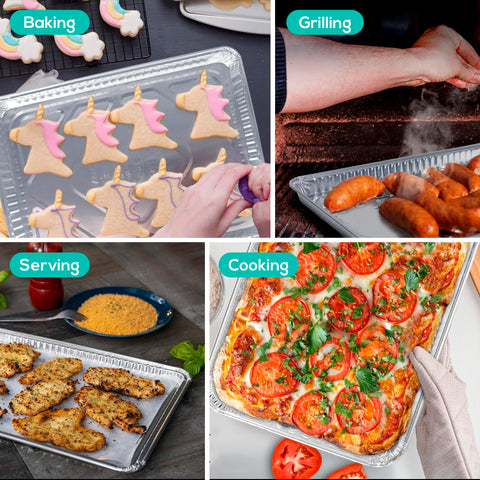 PLASTICPRO cookie sheets 13x17 ideal for cookies and sheet-pan meals.