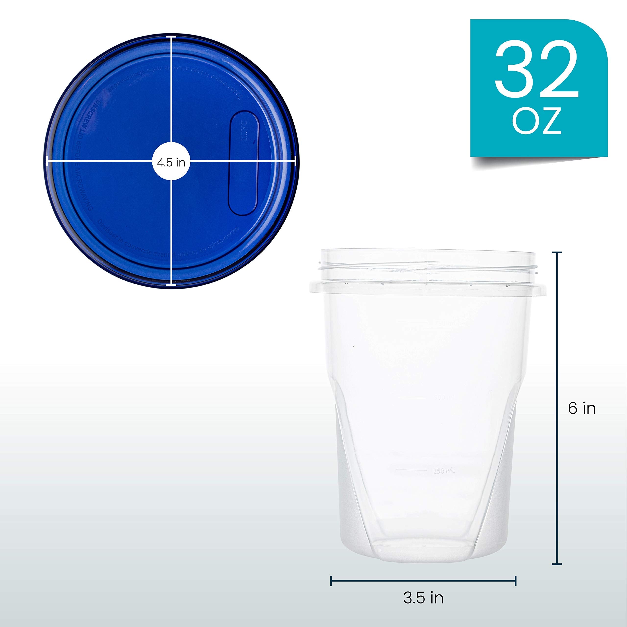 Blue twist-on lid seals securely to prevent leaks during transport.