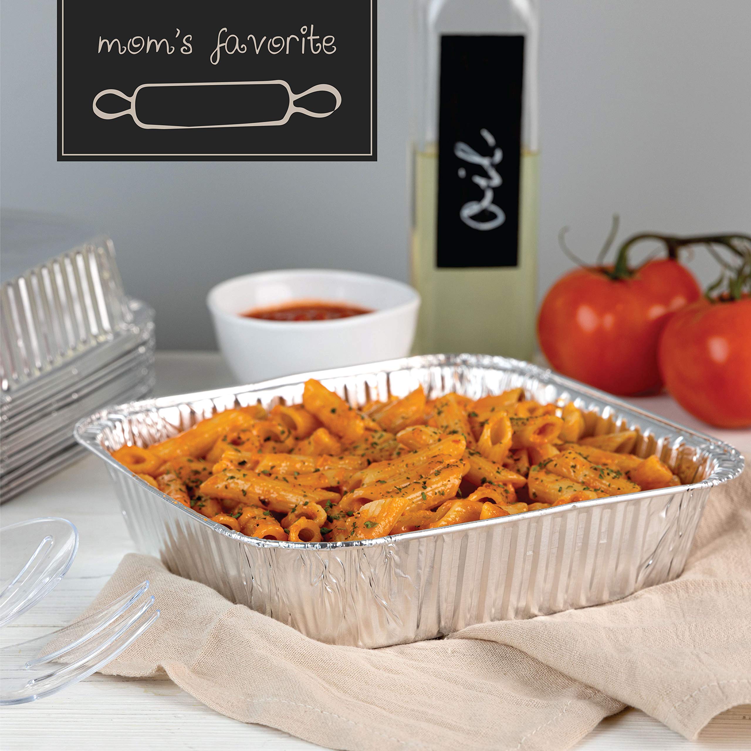 PLASTICPRO lasagna pan with deep 2-inch sides for layering