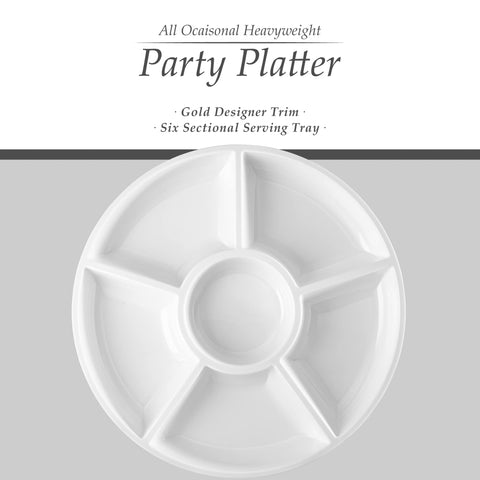 Plasticpro six-compartment tray keeps snacks neatly organized at events