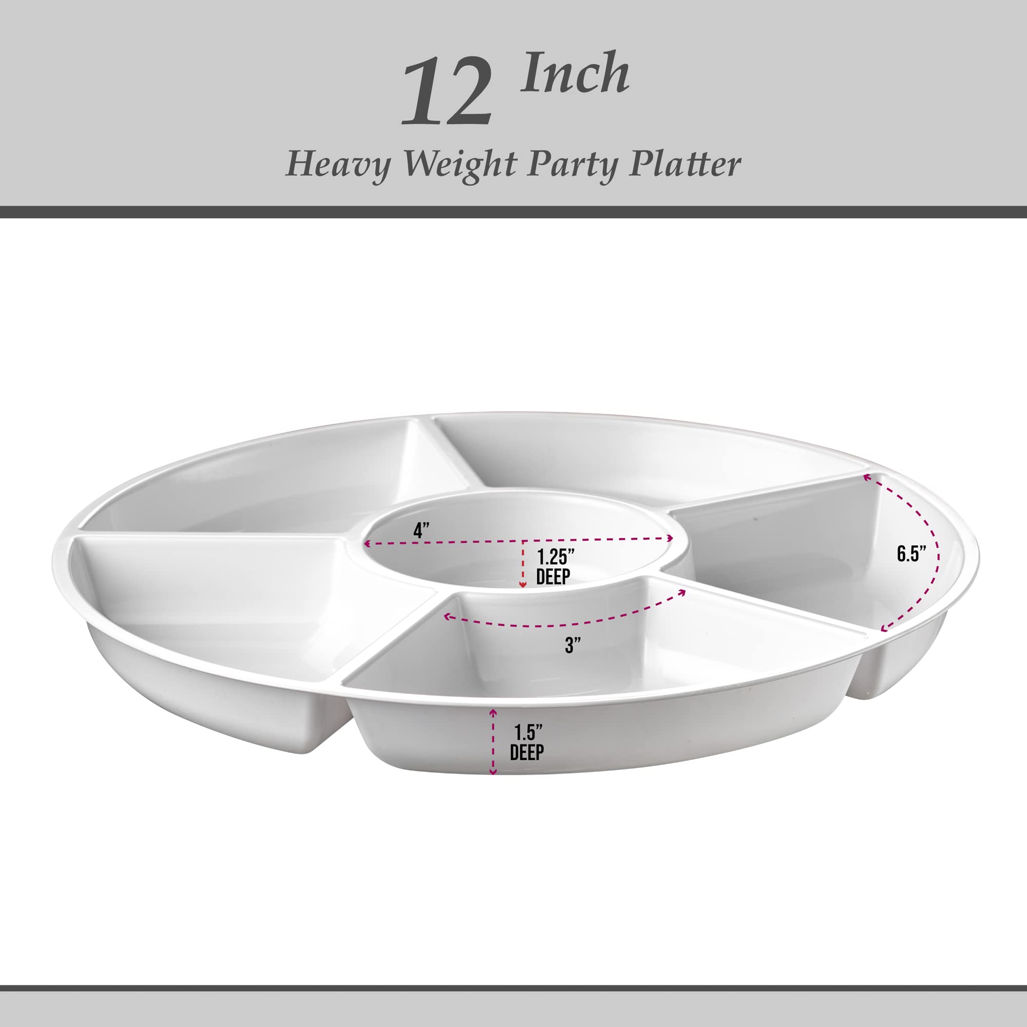 Plasticpro wedding appetizer tray shown for appetizers and desserts