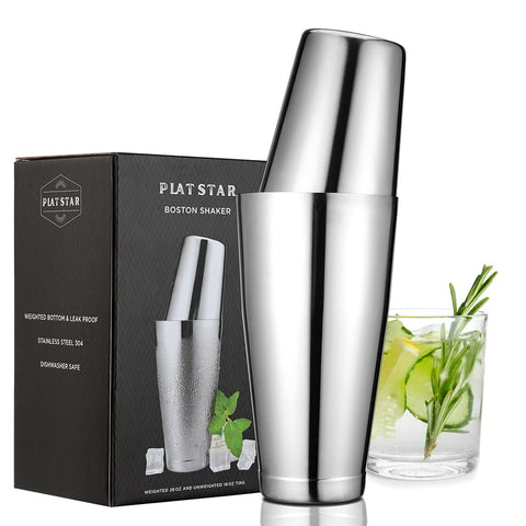 Plat Star Boston shaker with 28oz weighted tin for professional shaking