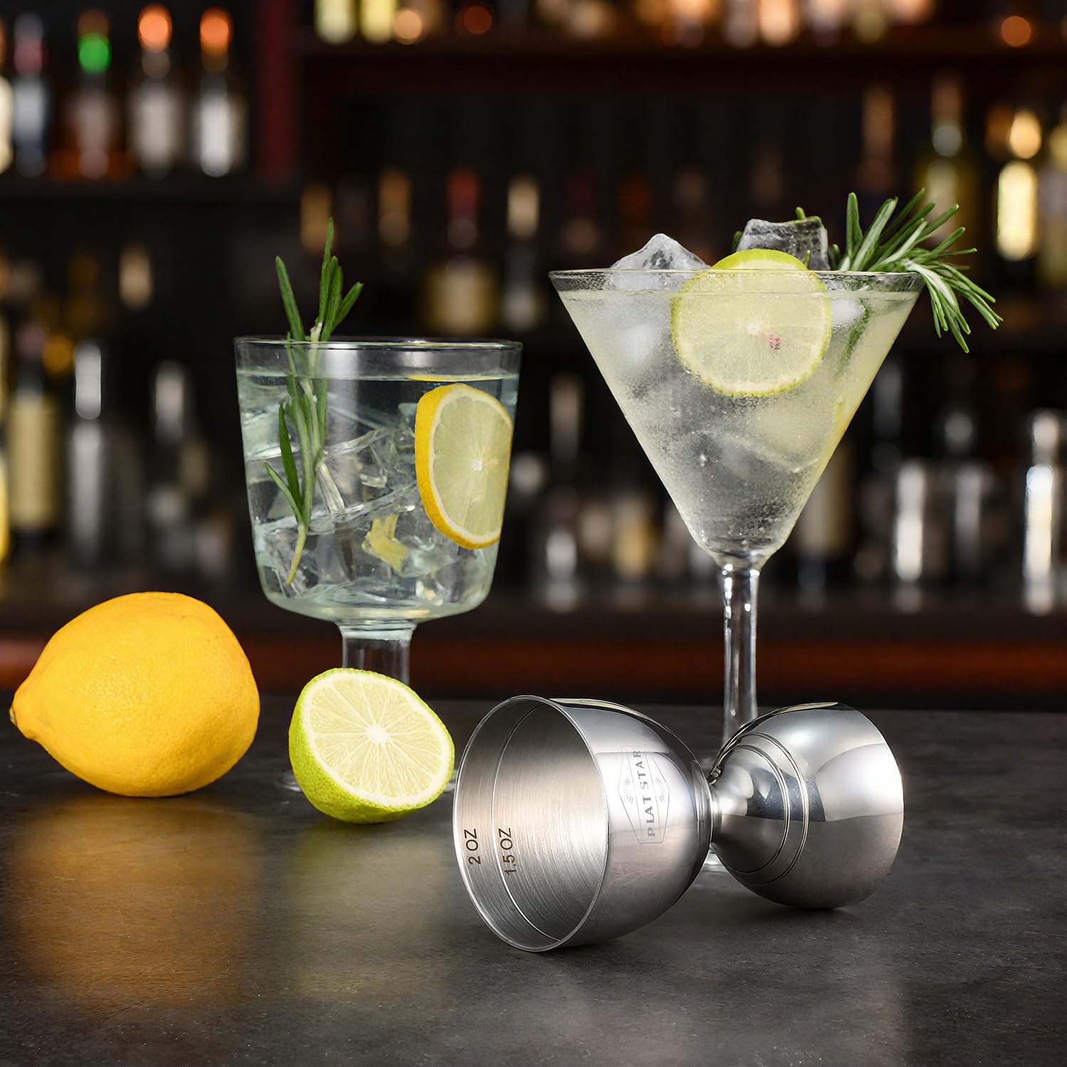 Plat Star bell jigger with ergonomic grip and easy cleaning.