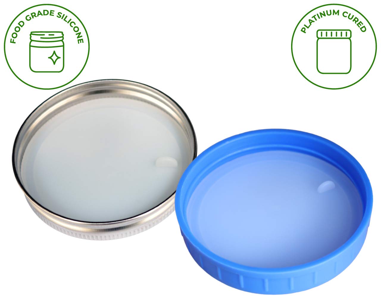 Close-up of platinum-cured silicone disc showing high purity for safe contact.