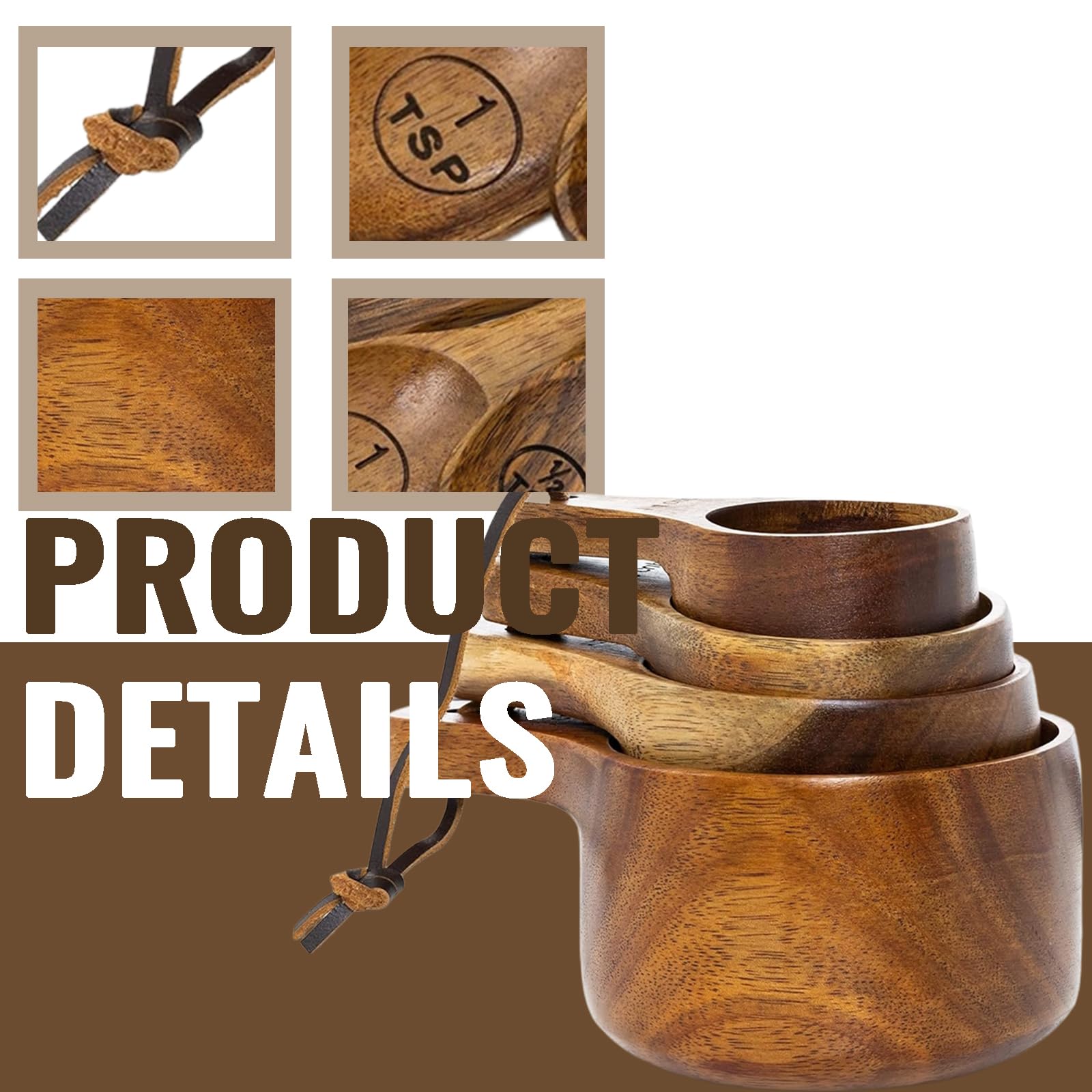 PLDNHZUA polished acacia wood adds stylish durability to your kitchen.