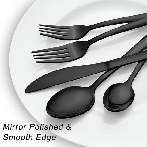 Pleafind dinner forks feature modern design and comfortable grip.