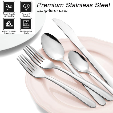 Pleafind ergonomic handle design providing balanced, comfortable meals at the table.