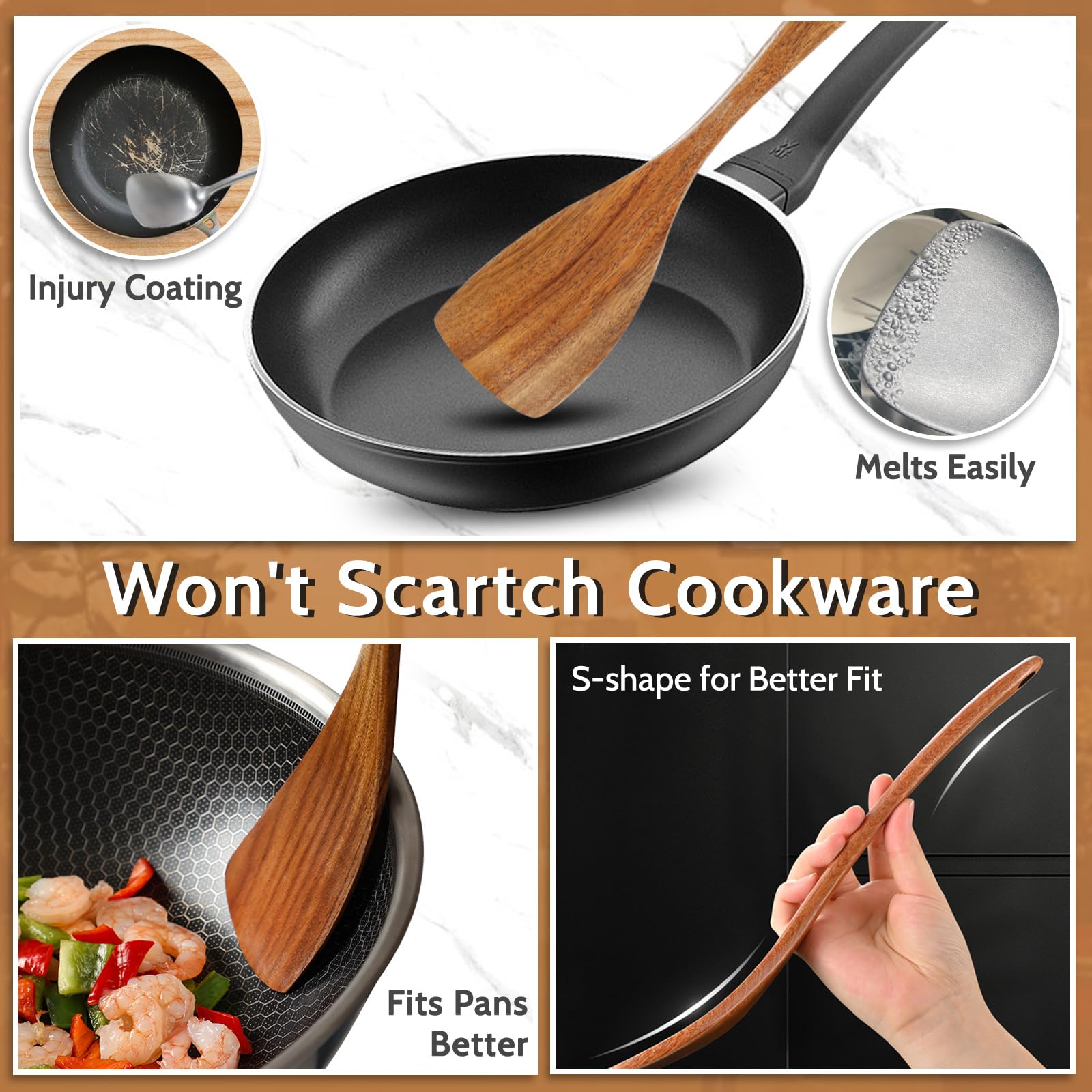 Pleafind salad fork from the teak utensil set for crisp tossing