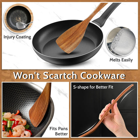 Pleafind salad fork from the teak utensil set for crisp tossing