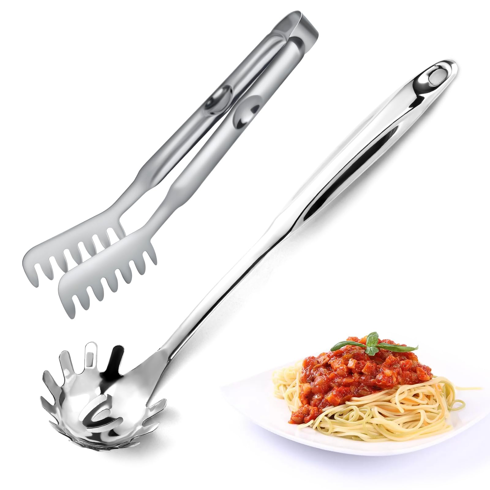 Pleafind spaghetti spoon 13-inch for easy pasta serving with control.
