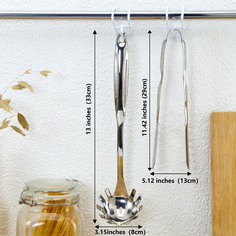 Pleafind spaghetti tong 11.4-inch for firm, precise pasta gripping.