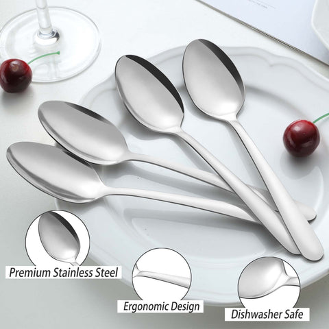 Pleafind teaspoons with classic design and smooth edges for comfortable use