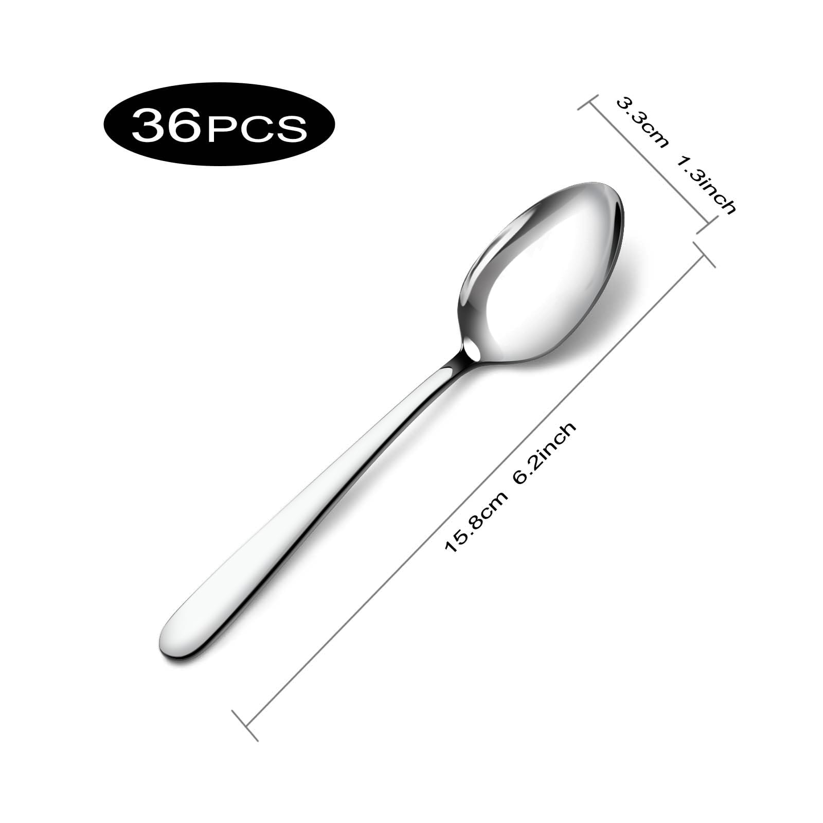 Pleafind stainless steel teaspoons dishwasher safe and rust resistant