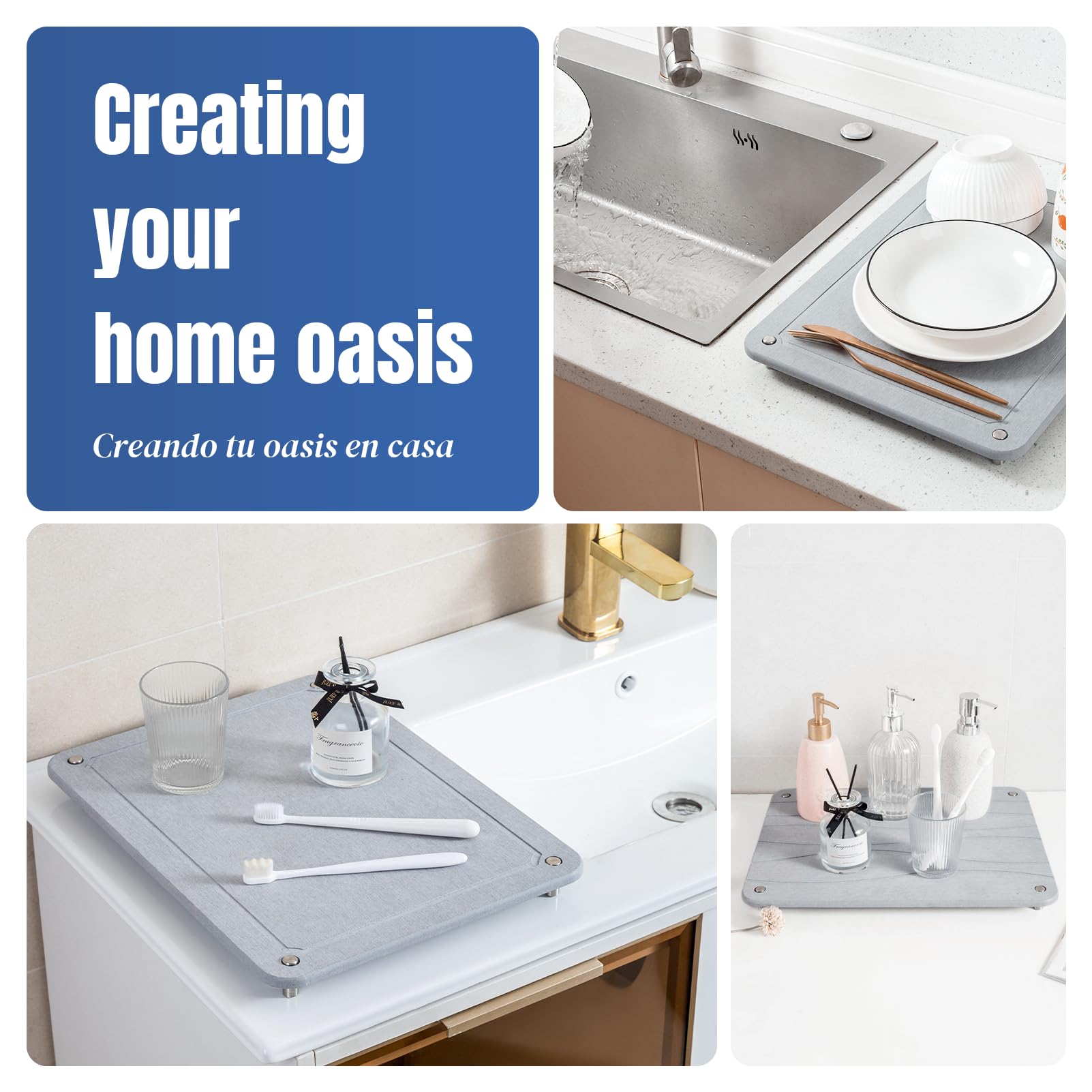 Plentio Stone Drying Mat for bottles drying glassware safely