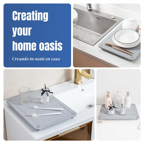 Plentio Stone Drying Mat for bottles drying glassware safely