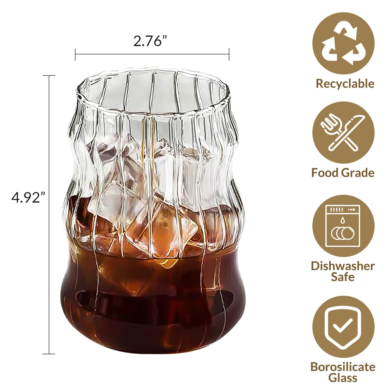 Pletmin glass straws 4pc for mess-free sipping and eco-friendly use