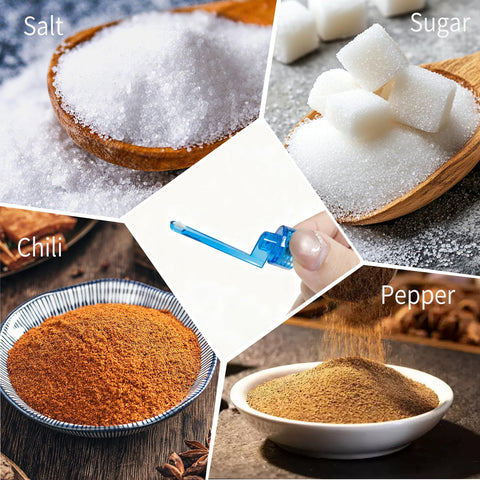 Plgardpo spice bottle with integrated spoon cap for easy outdoor seasoning.