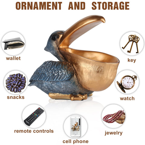 PlivBloom pelican figurine offers modern design for entryways.