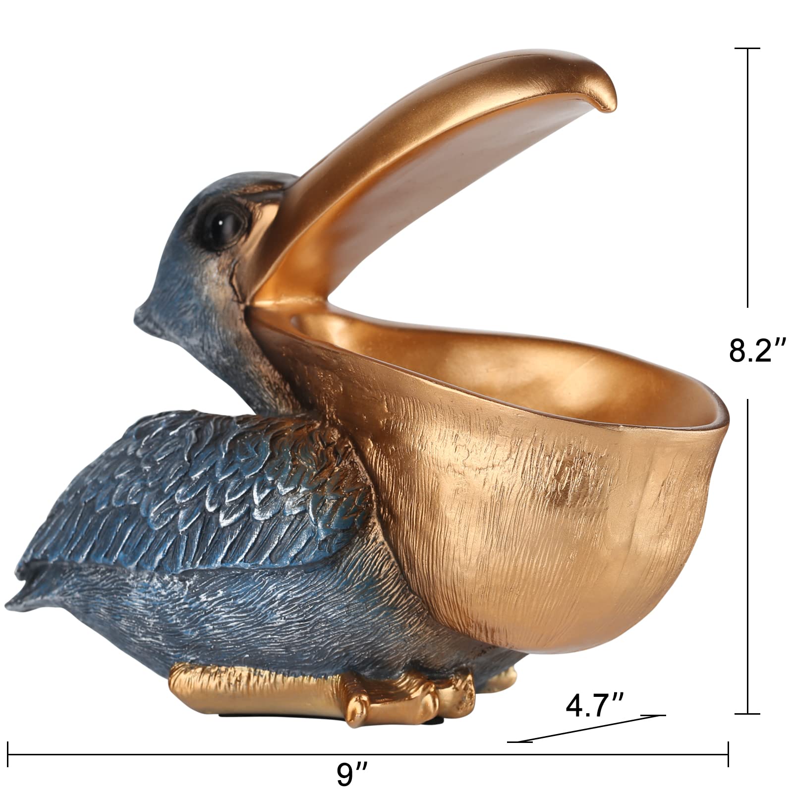 PlivBloom pelican statue doubles as an elegant candy dish for office spaces.