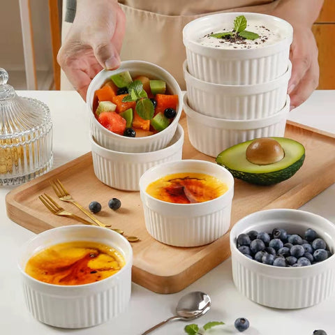 PLSFIT silicone lids seal ramekins to preserve freshness.