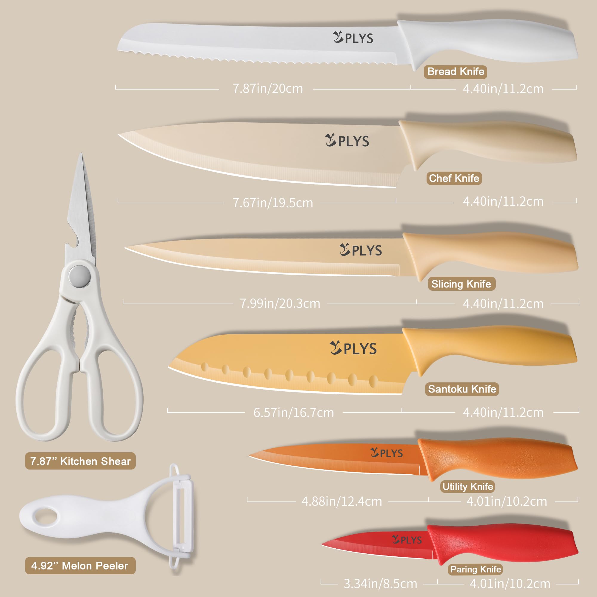 Plys Knife Set 3.5 inch Paring Knife for detail work