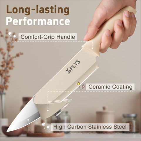 Plys Knife Set 7 inch Santoku Knife for all purpose prep
