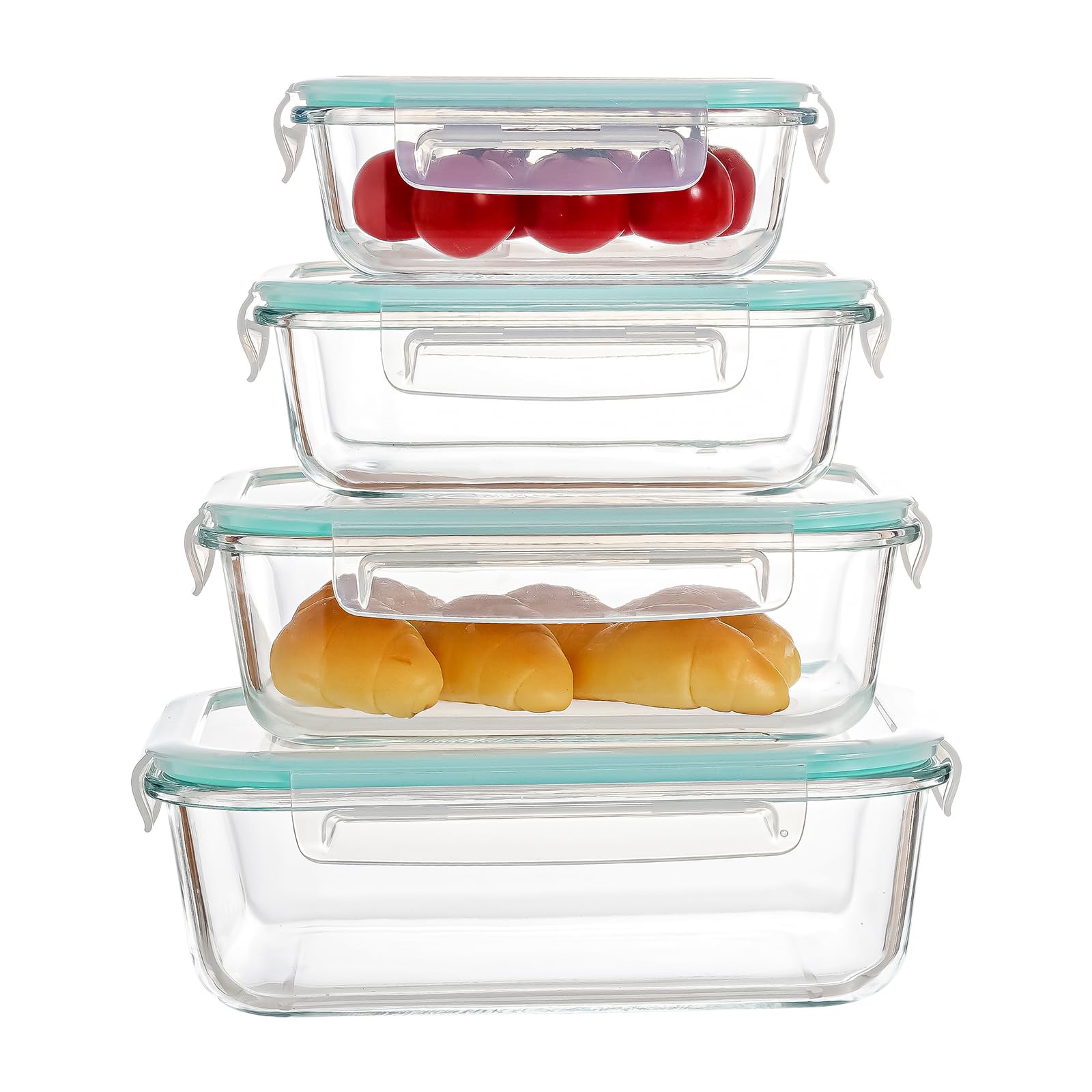 Pmssypl glass storage set with secure lids keeps leftovers fresh and easy to identify