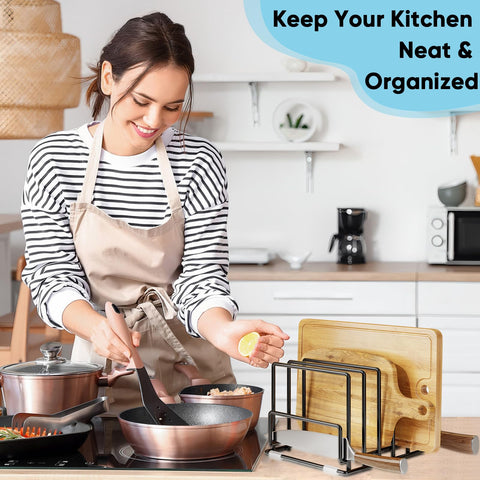 PMYEK black kitchen rack blends with modern decor and hides clutter