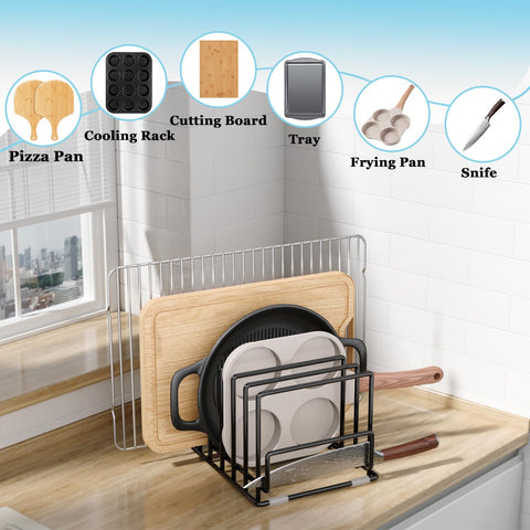 PMYEK flat-item organizer helps keep baking sheets and trays within reach