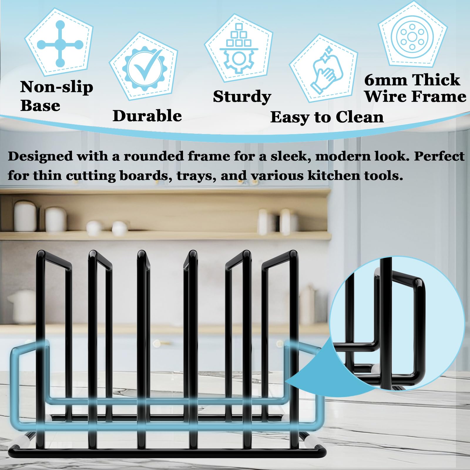 PMYEK vertical storage for cookware and flat items to free cabinet space
