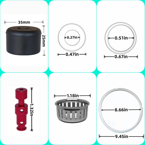 Pnltae green float valve cap for 6 Qt provides easy replacement and grip.