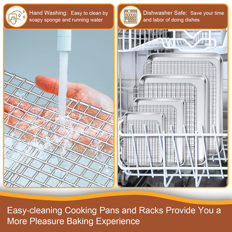 P&P CHEF medium baking rack top view keeps grease away from the pan