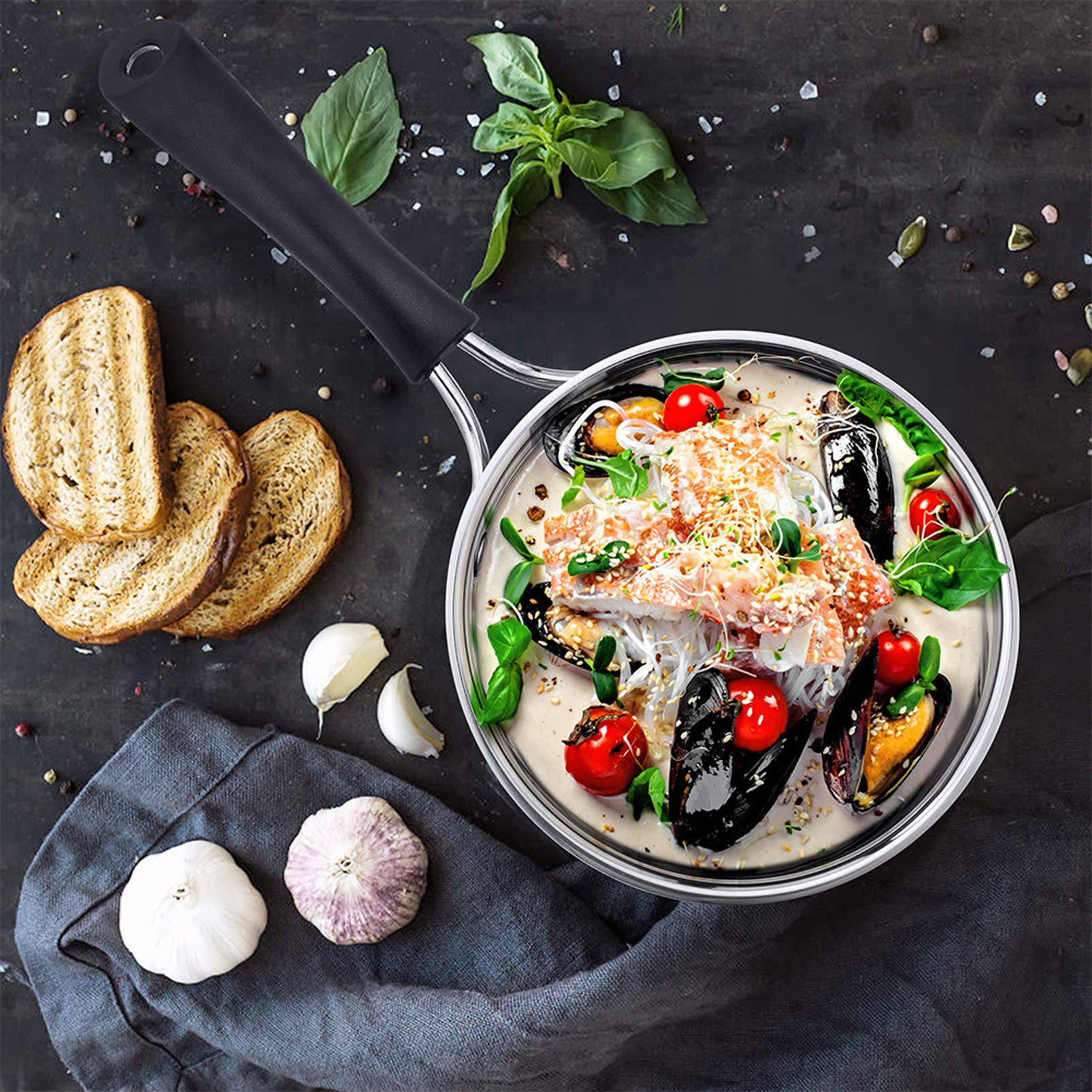 P&P CHEF pan is dishwasher safe for easy cleanup