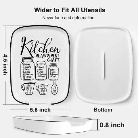 PNTKION large ceramic spoon holder with cute patterns for a tidy workspace.