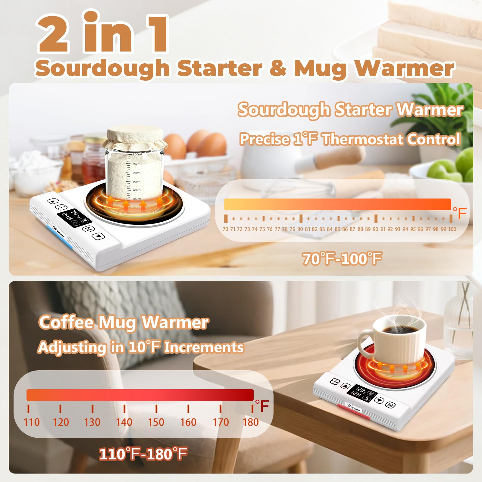 Poatwz coffee mug warmer keeping beverages warm safely