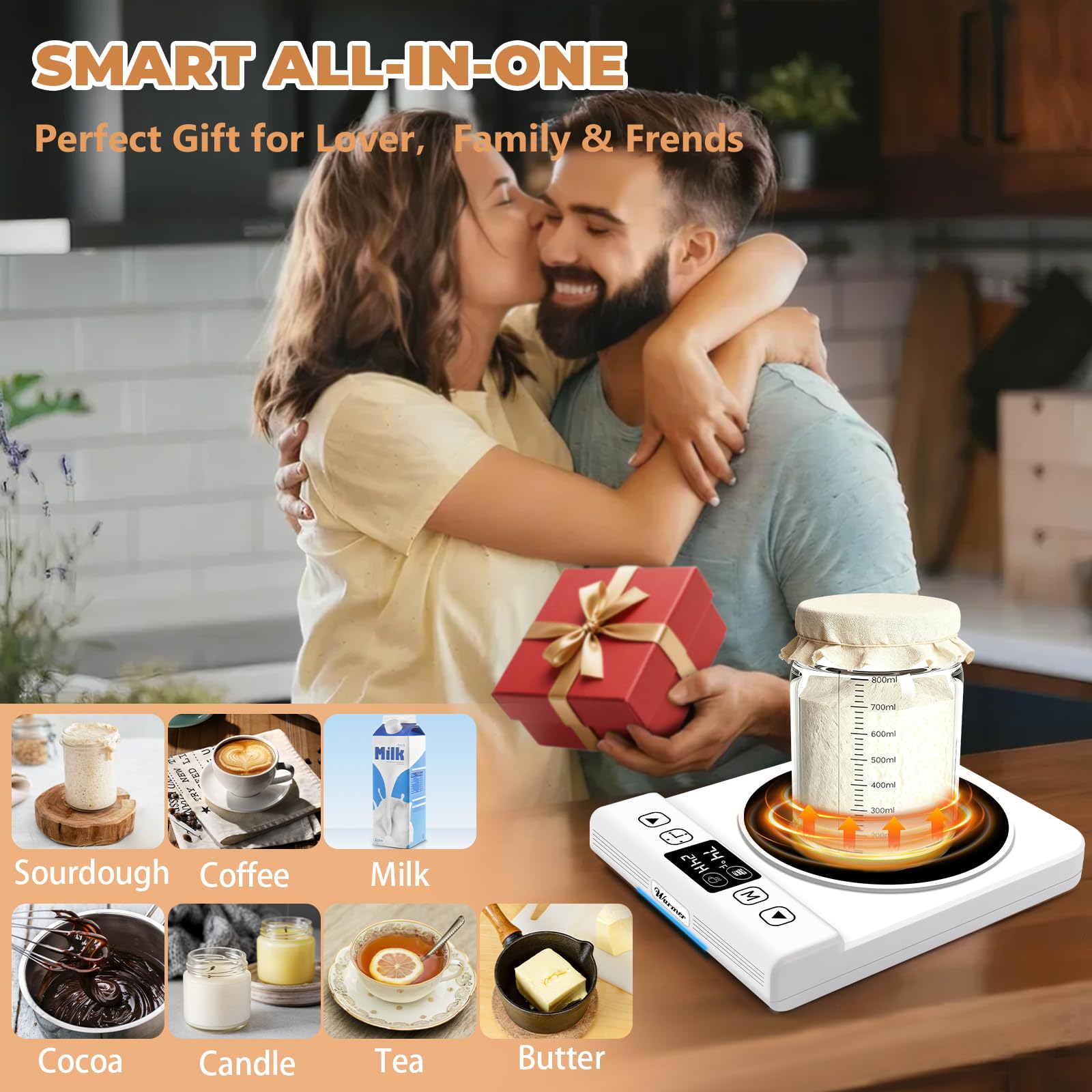 Poatwz desk-safe 40W warmer with energy-saving operation