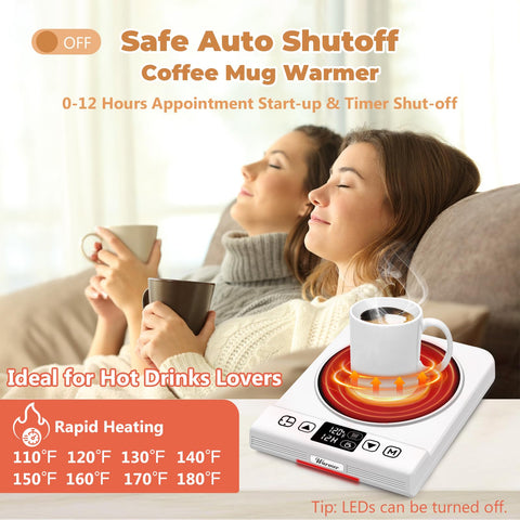 Poatwz large 4.5-inch heating zone fits jars and cups