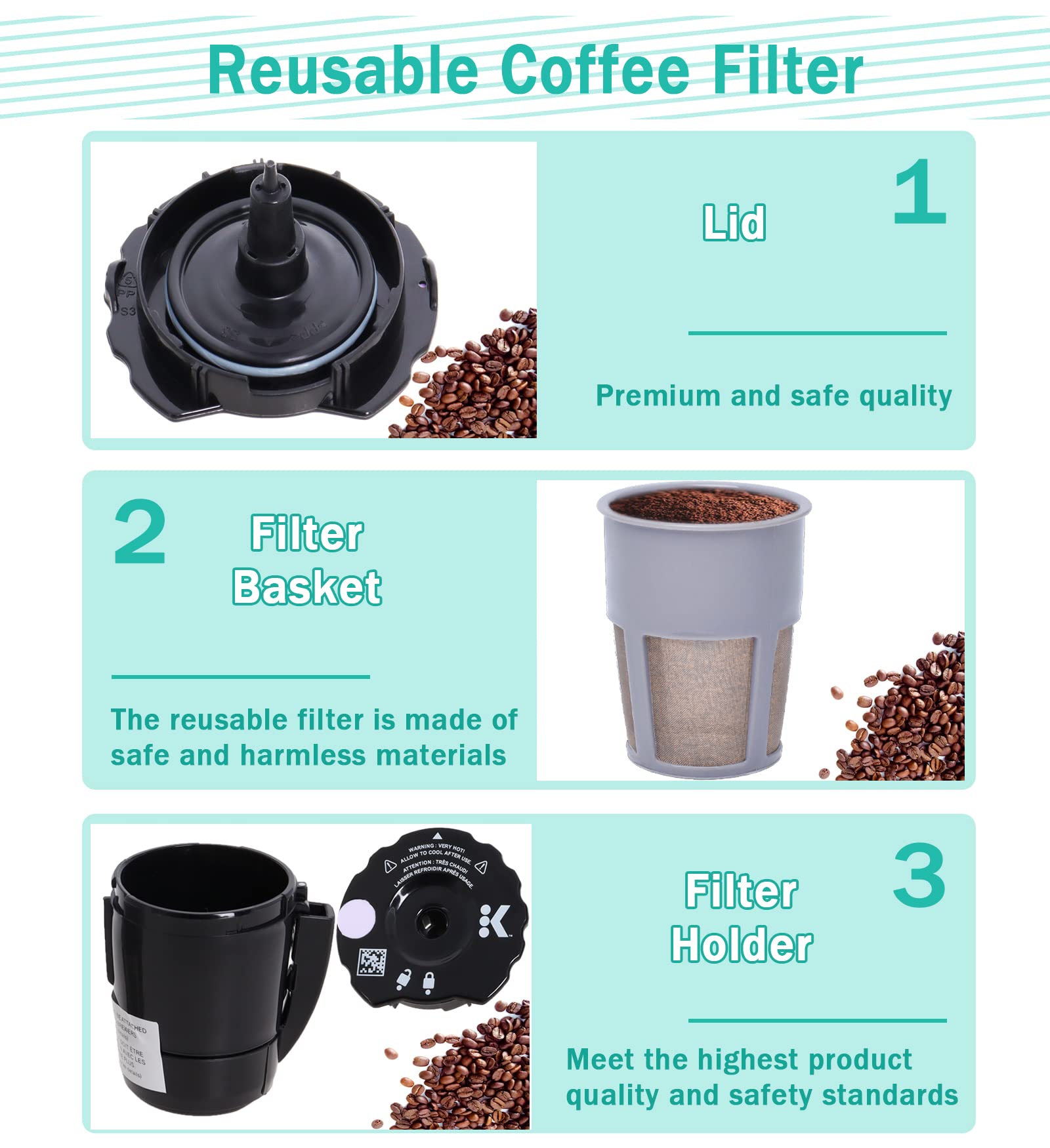 Podoy cleaning brush helps remove grounds for cleaner cups.