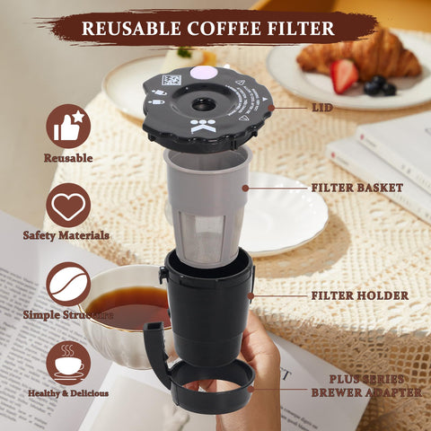 Podoy universal Keurig filter durable, compatible with multiple Keurig models.